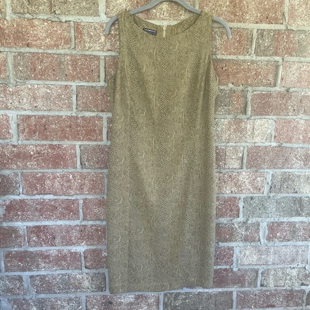 Elegant Tan Sleeveless Dress